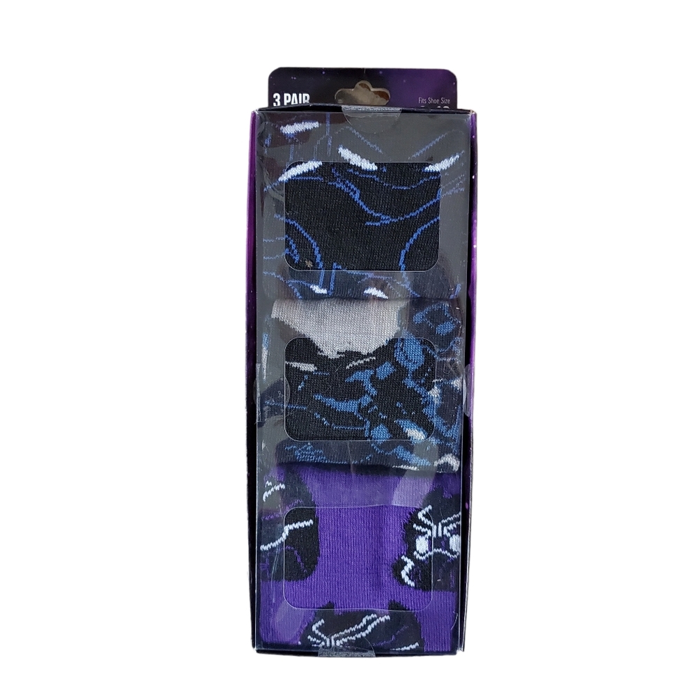 Marvel Black‎ Panther Crew Socks 3 Pairs New